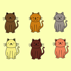 Iconos 6 gatos