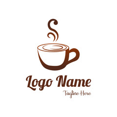 Abstract Coffee cup logo design vector art