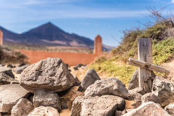 Cemetery of Cofete. A abandoned cemetery in the south of Fuerteventura