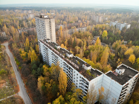 Chernobyl Pripyat Destroyed Buildings  Exclusion Zone Ruins Nuclear Disaster Ecology Collapse Atom Energy Abandoned