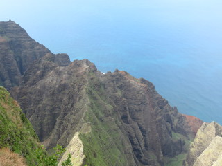 Fototapeta premium mountain, landscape, sea, nature, sky, view, rock, coast, blue, travel, water, mountains, summer, green, panorama, rocks, forest, island, cliff, valley, tourism, coastline, ocean, hill, beach