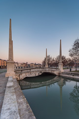 Fototapeta na wymiar Prato della Valle, square in the city of Padua with the Memmia island