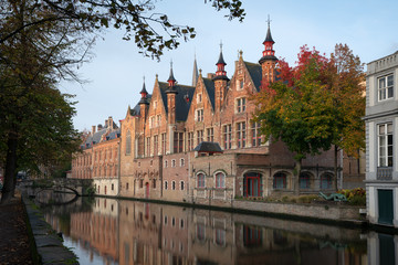 Fototapeta na wymiar Early morning in Bruges, Belgium