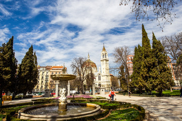 Naklejka premium Urban landscape in Madrid.
