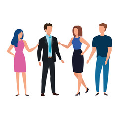 meeting of business people avatar characters