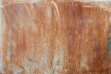 background of rusty iron. orange metal wall