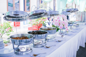  Dining table decorated for weddings held in Malaysia.