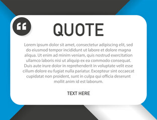 Designer quote on white zone on geometric background. Vector illustration.
