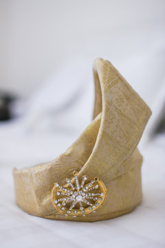 'Tanjak' is a head attire used by Malay groom in wedding ceremony in Malaysia.