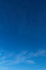 Clear blue sky with clouds for background picture.