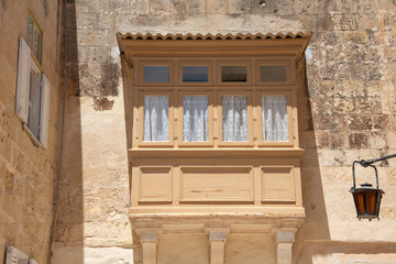Fototapeta premium Traditional balcony in Mdina, Malta. 