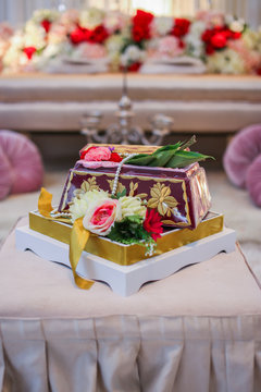 Betel leaves decorated as wedding gifts are a tradition in the Malay wedding in Malaysia.