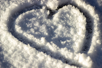 heart in snow