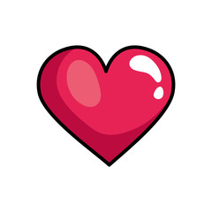 heart love pop art style icon