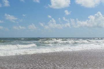 Beautiful ocean view on Atlantic coast of North Florida 