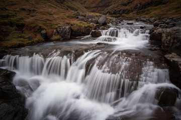 the stunning view along the waterfall circle hike in Laugarfell iceland