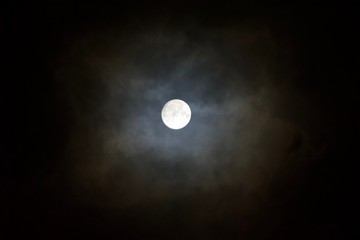 full moon in the night sky