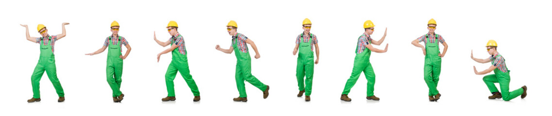 Industrial worker isolated on the white background