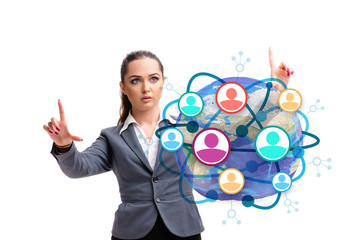 Social networking concept with people