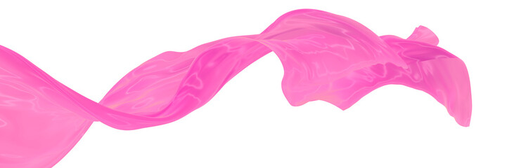 Abstract background of red wavy silk or satin. 3d rendering image.