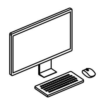 computer desktop device line style icon