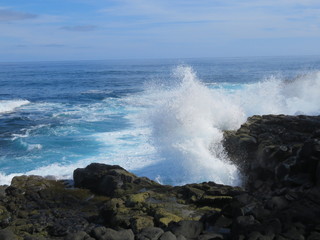 sea, ocean, water, waves, beach, wave, coast, rocks, nature, sky, rock, surf, landscape, shore, blue, storm, stone, coastline, sunset, crashing, travel, island, rocky, splash, tide