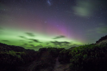 Southern Aurora Australis in Tasmania beach