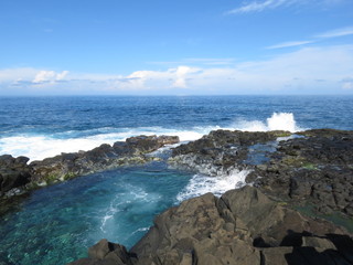 sea, ocean, coast, beach, water, landscape, waves, blue, nature, sky, rocks, coastline, rock, island, shore, cliff, travel, summer, wave, sand, view, clouds, bay, scenic, seaside