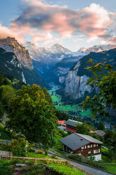 Sunset In Wengen Switzerland