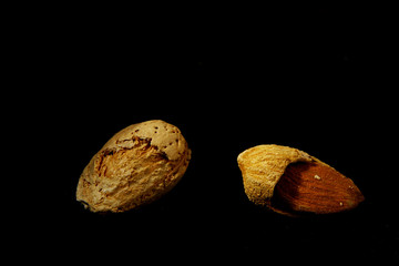 Raw almond in the shell