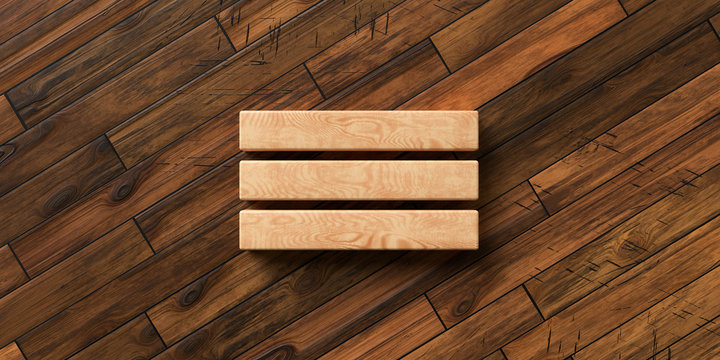 wooden blocks on wooden background symbolizing a checklist - 3D rendered illustration