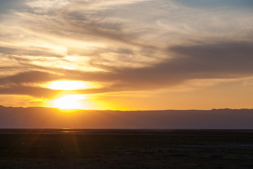 Sunset at Lake Manyara, Tanzania landscape, Africa