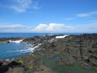 sea, beach, coast, ocean, water, landscape, sky, waves, rocks, nature, rock, blue, shore, wave, coastline, sand, travel, island, summer, clouds, seascape, cliff, vacation, bay, stone