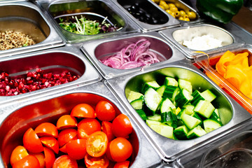 Salat Gemüse Frisch Restaurant gesund Zutaten