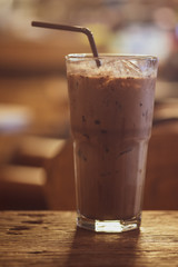 Ice coffee Mocha in a tall