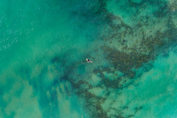 Top down aerial of Sydney beach