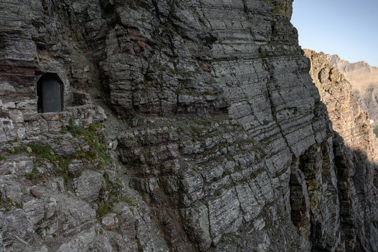 Ptarmigan Tunnel Entrance In Cliff Wall