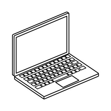 laptop computer device isolated icon vector illustration design