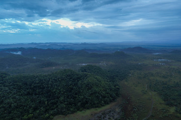Naklejka premium Misty Mayan Mountains in Central America