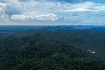 Fototapeta na wymiar Misty Mayan Mountains in Central America