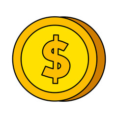 coin money cash isolated icon vector illustration design