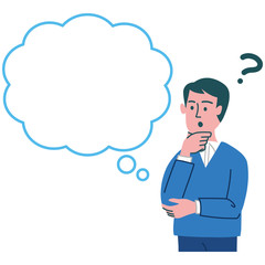 男性　考えている