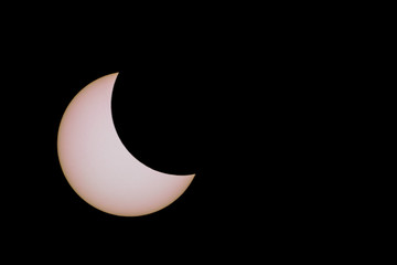 Part of Annular Solar Eclipse with copy space