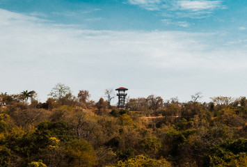 hiking trail in mountains