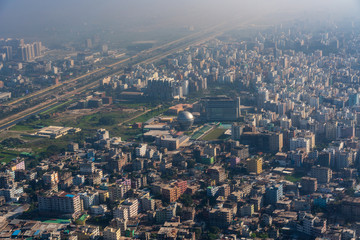 Fototapeta premium Aerial view of Dhaka city, Bangladesh 