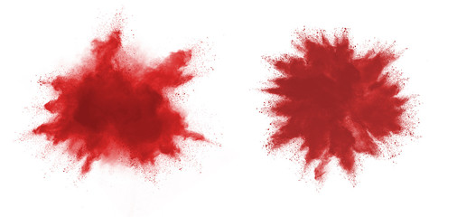 top view of colorful traditional holi powder in bowls 