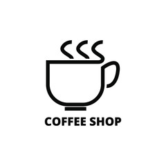 coffee shop cafe beans hot drink design template-vector illustration
