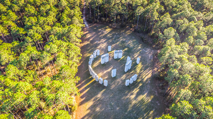 StoneHenge found in Bamahenge Aerial View , Alabama USA