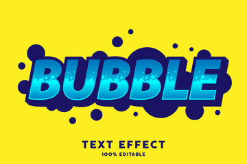 Bubble text effect, editable text