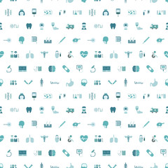 Medical icons seamless background